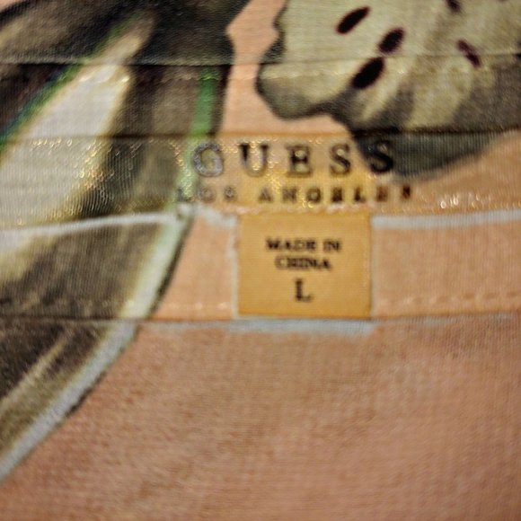Guess Pale Pink Semi Sheer Blouse -  L - B5 - Picture 5 of 5